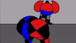 1girl ass back_view clothed clothing fat_ass gif gif huge_ass leaning_forward looking_away male shaking_ass shaking_butt simple_background thicc thick_ass twerking xqi