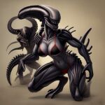 1girl ai_generated alien alien_(franchise) alien_girl anthrofied big_breasts bikini breasts female_only frosting.ai humanized xenomorph