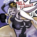  adam_(hazbin_hotel) anal anal_insertion anal_sex angel angel_girl big_ass boots hazbin_hotel lute_(hazbin_hotel) mask masked_male massive_penis mostly_clothed partially_clothed sex straight twitter vivienne_medrano yanderocky 