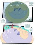 1girl andrea_davenport full_body_inflation huge_belly inflation morbidly_obese the_ghost_and_molly_mcgee