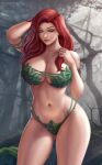 1girl batman_(series) big_breasts breasts cleavage dc_comics female_only flowerxl pinup poison_ivy