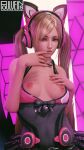  1girl 1girl adorable bandai_namco blonde blonde_hair breasts breasts_out breasts_out_of_clothes breasts_outside cute foulveins lucky_chloe mostly_clothed namco namco_bandai perky_breasts tekken tekken_7 twitter video_game_character video_game_franchise 