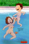  1boy 1girl american_dad anus cumshot erect_nipples erect_penis family_guy fotoshopaholic grin klaus_heissler meg_griffin nude_female nude_male orgasm_face pool shaved_pussy spread_legs steve_smith swimming underwater_handjob 