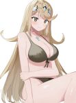  1girl 1girl 1girl alluring big_breasts bikini blonde_hair breasts cleavage core_crystal female_only mythra nintendo sui_2772 swimsuit tagme xenoblade_(series) xenoblade_chronicles_2 