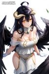  ai_generated albedo_(overlord) big_breasts black_hair horns karmino overlord overlord_(maruyama) succubus wings 