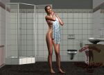 bathroom black-kat-3d-studio breasts nude towel
