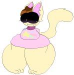 1girl animal_crossing anthro big_breasts brown_hair cat furry nkrt22_(artist) partially_clothed pink_ears smug