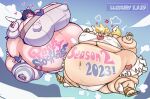 2_girls big_breasts huge_belly huge_breasts inflation nipples panty_&amp;amp;_stocking_with_garterbelt panty_(psg) stocking_(psg) thick_thighs
