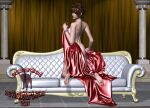 1girl 3d black-kat-3d-studio couch female_only nude solo_female