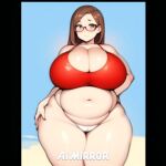  1girl ai_generated asian asian_female belly_button big_belly big_breasts breasts chubby chubby_female female_only generated_by_mathie looking_at_viewer metalpipe55_(artist) nude nude_female original solo_female yanara_toledo 