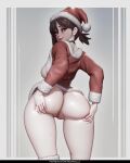  1girl 360_view 3d 3d_animation aelion_draws animated animation ass breasts brown_hair bubble_butt chainsaw_man christmas female female_only higashiyama_kobeni huge_ass huge_breasts light-skinned_female light_skin no_sound practically_nude rushzilla solo_female turntable_(animation) video 