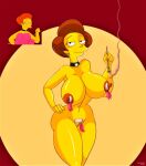  edna_krabappel erect_nipples huge_breasts nude shaved_pussy the_simpsons thighs 