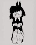 1girl creepy_susie feet foot_fetish goth goth_girl presenting_feet the_oblongs toes