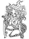assesina barbara_ann_minerva breasts cat_folk cheetah cheetah_(dc) dc_comics furry justice_league lipstick nipples solo