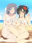  asuka_(senran_kagura) breasts female_only nipples senran_kagura yumi_(senran_kagura) yuri 