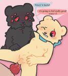 3boys anal_sex bear_alpha blush crying furry furry_male furry_only little_penis male_only roblox rubberhose_(bear) text text_bubble unknown_artist vector_(bear) 