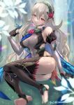 1girl 1girl 1girl alluring alternate_costume ass bare_shoulders big_breasts black_gloves black_panties black_thighhighs blurry bug butterfly corrin_(fire_emblem) corrin_(fire_emblem)_(female) corrin_(resplendent)_(fire_emblem)_(female) covered_navel depth_of_field dress elbow_gloves female_only fire_emblem fire_emblem_fates fire_emblem_heroes flower gloves grey_hair hair_flower hair_ornament hairband long_hair looking_at_animal nintendo official_alternate_costume panties panty_straps pointy_ears red_eyes see-through sleeveless sleeveless_dress sleeveless_turtleneck smile snow20200 stockings thighs toeless_legwear turtleneck turtleneck_dress twitter_username underwear