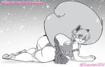  2024 2d 2d_(artwork) ass chickpea female huge_tail looking_at_viewer looking_back lying lying_down lying_on_side marvel marvel_comics monochrome panties rear_view skirt smile smiling smiling_at_partner squirrel_ears squirrel_girl squirrel_girl_(marvel) squirrel_tail tail 