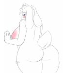 1girl 2010s 2015 2d 2d_(artwork) anthro anthro_only areolae artist_signature ass big_ass big_breasts blue_eyes blush boss_monster breasts caprine digital_media_(artwork) ensayne female_anthro female_only floppy_ears fur furry furry_female furry_only goat goat_ears goat_girl goat_horns horns mammal mature mature_anthro mature_female milf monster monster_girl nipples nude nude_anthro nude_female rear_view signature simple_background solo_anthro solo_female tail tail_tuft toriel undertale undertale_(series) video_game_character video_games white_background white_body white_fur