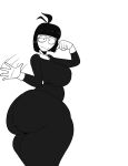  1girl adult_swim big_breasts chubby chubby_female creepy_susie goth goth_girl huge_ass looking_at_viewer pointing_at_self pointing_to_ass side_view slapping_own_ass the_oblongs thick_thighs tummy wide_hips 
