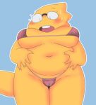 1_girl 1girl 2020s 2022 adorable alphys alphys_(undertale) anthro aruput aruput_ut belly big_breasts bikini blue_background blush bodily_fluids breasts buckteeth cameltoe chubby chubby_anthro chubby_female clothed clothing cute deep_navel eyewear female female_only front_view glasses hi_res high_res holding_belly lizard lizard_girl lizard_tail looking_at_viewer looking_down low-angle_view micro_bikini monster monster_girl navel non-mammal_breasts open_mouth portrait reptile reptile_girl reptile_tail scales scalie shortstack simple_background skimpy slightly_chubby solid_color_background solo solo_anthro solo_female standing string_bikini sweat swimsuit swimwear tail teeth thick_tail thick_thighs three-quarter_portrait undertale undertale_(series) yellow_body yellow_scales yellow_skin