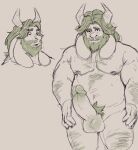 1boy 2d 2d_(artwork) absurd_res anthro anthro_only asgore_dreemurr balls beard big_penis boss_monster caprine don_conej0 floppy_ears fur furry furry_male furry_only genitals goat goat_ears goat_horns hair high_res horns humanoid_genitalia humanoid_penis looking_at_viewer male male_anthro male_nipples male_only male_pubic_hair mammal monochrome monster monster_boy multiple_views nipples nude nude_anthro nude_male penis pubic_hair simple_background solo_anthro solo_male testicle testicles undertale undertale_(series) video_game_character video_games