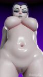  1girl 3d big_breasts breasts cleft_of_venus completely_nude completely_nude_female dividebyzero female female_only naked naked_female no_sound nude nude_female purple_eyes purple_hair pussy raven_(dc) solo solo_female teen_titans thick_thighs video wide_hips young_adult 