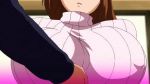  1boy 1girl anime bouncing_breasts breasts ecchi gif hentai hhh_triple_ecchi huge_breasts inverted_nipples 
