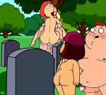  american_dad barry_robinson breasts chris_griffin cum_inside graveyard incest lois_griffin meg_griffin mother_&amp;_son nude_female puffy_pussy uso_(artist) 
