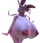 female_only furry furry_female furry_only hyper_breasts looking_at_viewer rgtdwtbr sylveon