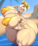  beach ber00 bikini gigantic_ass gigantic_breasts glasses hourglass_figure purah 