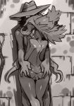  1boy 1girl 2014 anthro anus ass ass_grab bittenhard butt female hat legs looking_at_viewer looking_back male mismagius monochrome nintendo nude pok&atilde;&copy;mon pokemon pussy smile video_games wall 