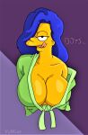  huge_breasts licking_lips marge_simpson the_simpsons 