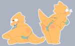 1_girl 1girl 2020s 2021 adorable alphys alphys_(undertale) anthro anthro_only aruput aruput_ut big_ass big_breasts bikini bikini_bottom bikini_only bikini_top blue_background blush breasts cameltoe chubby chubby_anthro chubby_female cute embarrassed female female_anthro female_only glasses lizard lizard_girl lizard_tail looking_at_viewer looking_back monster multiple_views non-mammal_breasts rear_pussy rear_view reptile reptile_girl reptile_tail scalie simple_background solo solo_anthro solo_female swimsuit tail thick_thighs undertale undertale_(series) yellow_body yellow_skin