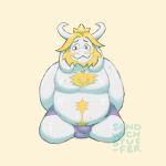  1:1 1:1_aspect_ratio 1boy 2020s 2023 alternate_version_available anthro anthro_only artist_name asgore_dreemurr beard blonde_hair boss_monster bulge bulge_under_clothes caprine crown floppy_ears furry furry_male furry_only goat goat_boy goat_ears goat_horns hands_behind_back hi_res high_res high_resolution highres horns kneel looking_away male male_anthro male_only mammal monster monster_boy penis_bulge sandwichstuffer shaded simple_background solid_color_background solo solo_anthro solo_male topless topless_anthro topless_male twitter undertale undertale_(series) underwear underwear_only yellow_background 