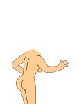 1girl ass back_view comedy_world completely_nude_female female_only goanimate headless nude template vyond