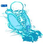 !! 1boy 2010s 2016 2d 2d_(artwork) animated_skeleton biting_clothes biting_shirt blue_penis clothed clothing digital_media_(artwork) drooling ectopenis fluids genital_fluids genitals hooded_jacket hoodie humanoid jacket male male_masturbation male_only masturbation monster monster_boy pants_around_legs pants_around_thighs pants_down penile penile_masturbation penis sans sans_(undertale) shirt_up simple_background skeleton solo_male sweat trembling undead undertale undertale_(series) video_game_character video_games xisin