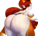  1girl 1girl aeondud ass big_ass big_ass big_breasts dat_ass disney disney_channel disney_xd dress dress_lift exposed_ass female_focus female_only hekapoo humanoid large_ass light-skinned_female light_skin long_hair looking_back nipple red_hair star_vs_the_forces_of_evil thick_thighs 