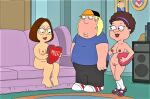  ass breasts chris_griffin erect_nipples family_guy glasses meg_griffin nude shaved_pussy thighs valentine 