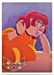  cum_in_mouth demoncake_(artist) erect_penis fellatio glasses huge_breasts huge_penis norville_&quot;shaggy&quot;_rogers scooby-doo shaggy_rogers sweater velma_dace_dinkley velma_dinkley 