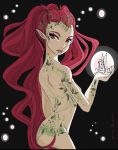  1girl arched_back arm arms art artist_request babe back bare_back bare_shoulders blush fairy female great_fairy hair lips looking_at_viewer looking_back majora&#039;s_mask neck nintendo nude ocarina_of_time pointy_ears red_eyes red_hair redhead solo the_legend_of_zelda very_long_hair 