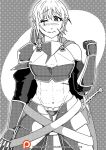 armor bikini_armor cornelia_leo female_knight knight knight_female kowaina.scary leo_cornelia manga manga_girl one_eyed scars sword