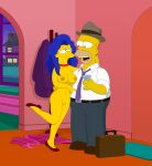  before_sex breasts erect_nipples gp375 hair_down homer_simpson marge_simpson nude shaved_pussy the_simpsons thighs 