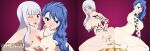 1boy 2_girls ass bare_legs barefoot big_breasts big_breasts blue_eyes blue_hair blush bracelet breasts buttjob cum double_buttjob double_paizuri earrings ed-jim fairy_tail feet female_focus high_res juvia_lockser legs long_hair looking_at_viewer male male/female mirajane_strauss multiple_buttjob multiple_girls multiple_paizuri necklace nipples nude open_mouth paizuri pale-skinned_female pale_skin penis ring shiny_skin tagme tattoo teen text thumb_ring watermark web_address whentai white_hair wink