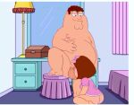  ass family_guy father_&amp;_daughter fellatio glasses huge_balls incest kneel meg_griffin no_panties peter_griffin thighs 