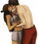  avatar:_the_last_airbender beanaroony fan_fiction katara kissing swimsuit zuko 