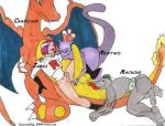  charizard james machoke male male_only mewtwo nintendo pokemon pokemon_(anime) pokephilia yaoi 