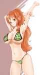  1girl bikini breasts chigusa_suzume cleavage female female_only large_breasts long_hair nami one_piece orange_hair smile solo swimsuit tigusa underboob 