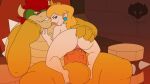  ass blonde_hair blue_eyes bowser canon_couple huge_cock huge_penis penis penis_in_pussy princess_peach sex super_mario_bros. 