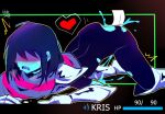  2010s 2018 blue_body blue_skin blush character_name clothed clothed_rape cum cum_while_penetrated cumming dark_blue_hair deltarune from_behind_position health_bar heki_(artist) hp_bar kris_(dark_world_form) kris_(deltarune) miss60250 penetration rape ripped_clothing sweat top-down_bottom-up torn_clothes torn_clothing uncensored undertale_(series) 